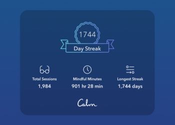 Ankur Warikoo Calm app stats