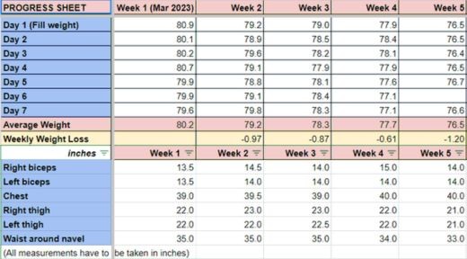 Ankur Warikoo weight loss data